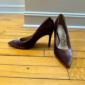 Sam Edelman pink velvet pumps 7.5
